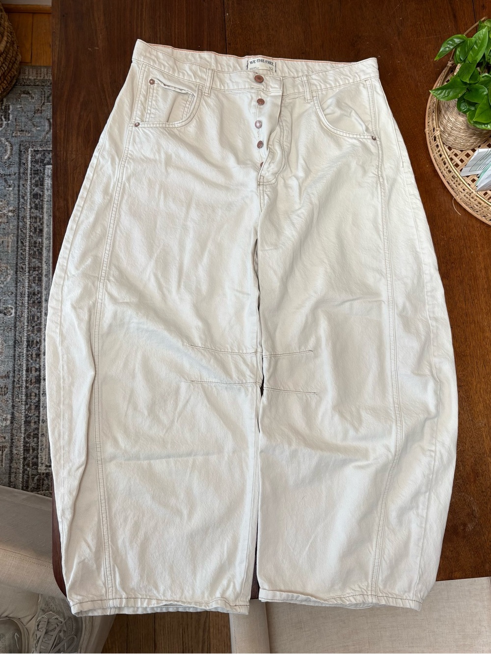 We The Free Good Luck Mid Rise Barrel Jeans